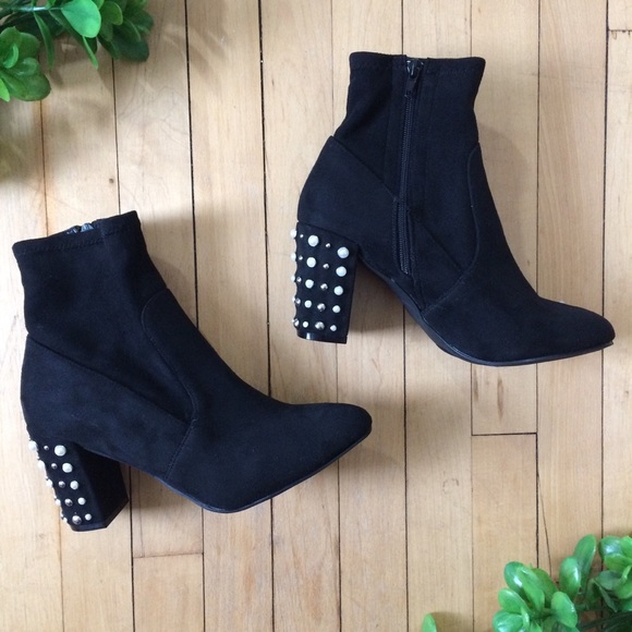 Steve Madden Shoes - Steve Madden Faux Suede Studded Ankle Party Boot